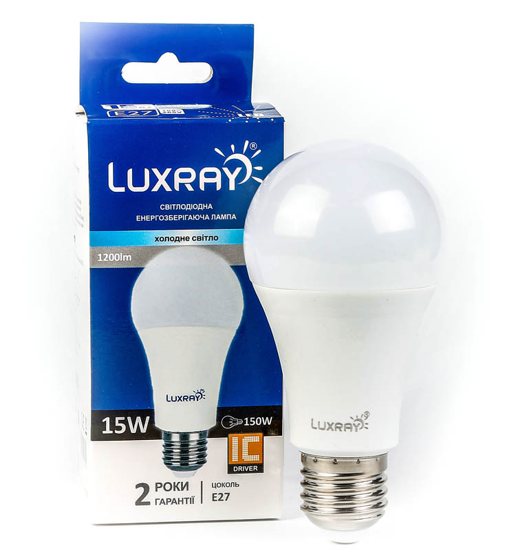 Лампа світлодіодна Luxray (6941372123079) 15Вт, E27, 6400K